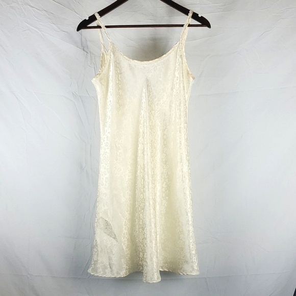 Vintage Erika Taylor Cream Satin Slip Dress - Picture 1 of 7